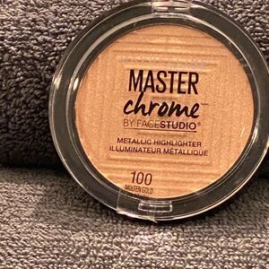 1037 Maybelline Face Studio Master Chrome Metallic Highlighter Molten Gold NWT